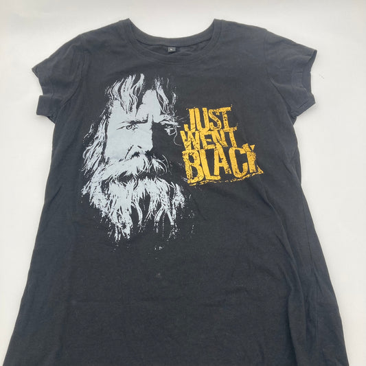 JUST WENT BLACK • T-Shirt • Girl-Large • Second Hand