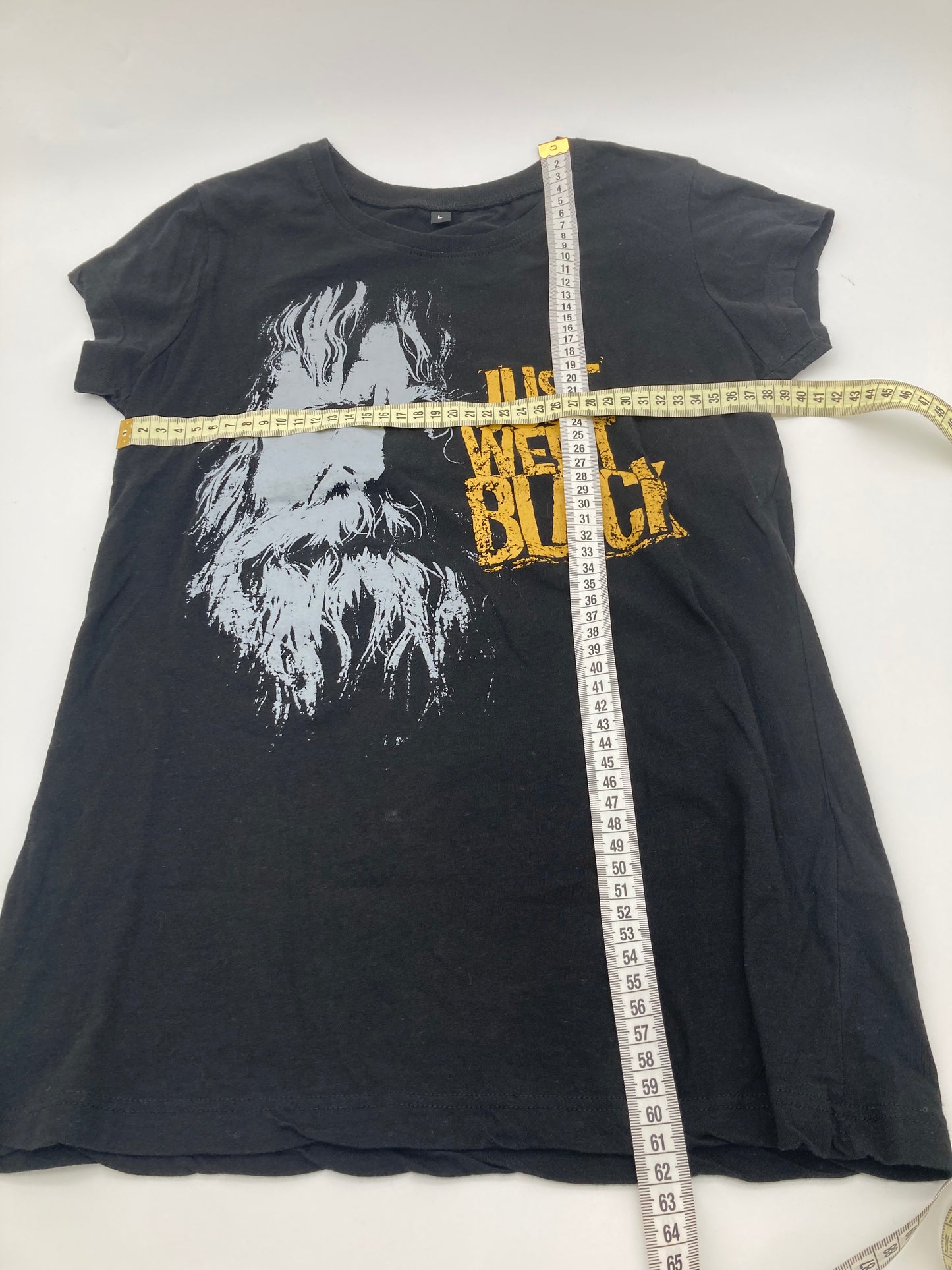 JUST WENT BLACK • T-Shirt • Girl-Large • Second Hand