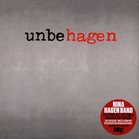 NINA HAGEN • Unbehagen • LP • RSD BF 2024