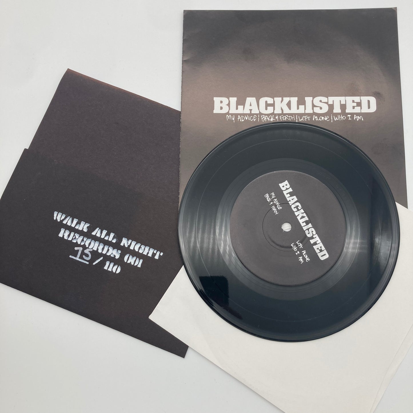 BLACKLISTED • s/t Demo (Black Vinyl, Preorder Cover) • 7" • Second Hand