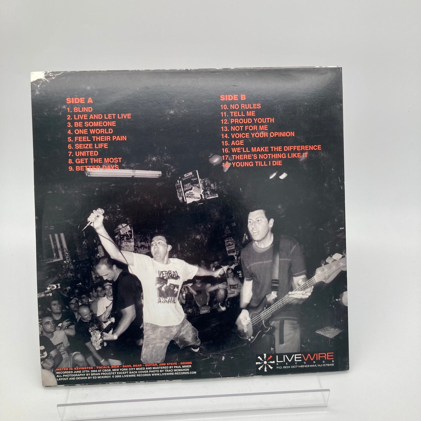 INSTED • Live At CBGB (Clear Blue Vinyl) • LP • Second Hand