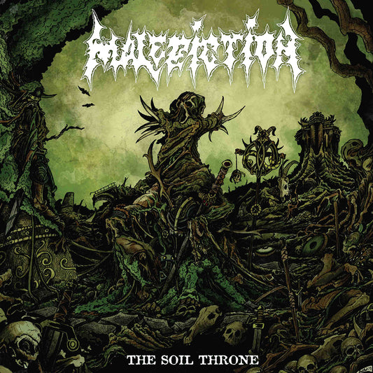 MALEDICTION • The Soil Throne (Clear w/Olive&Black Splatter) • LP