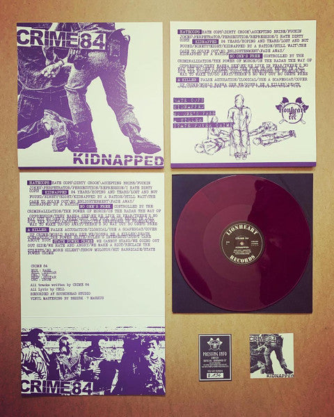 CRIME 84 • Kidnapped (Purple Marbled Vinyl) • 12" EP