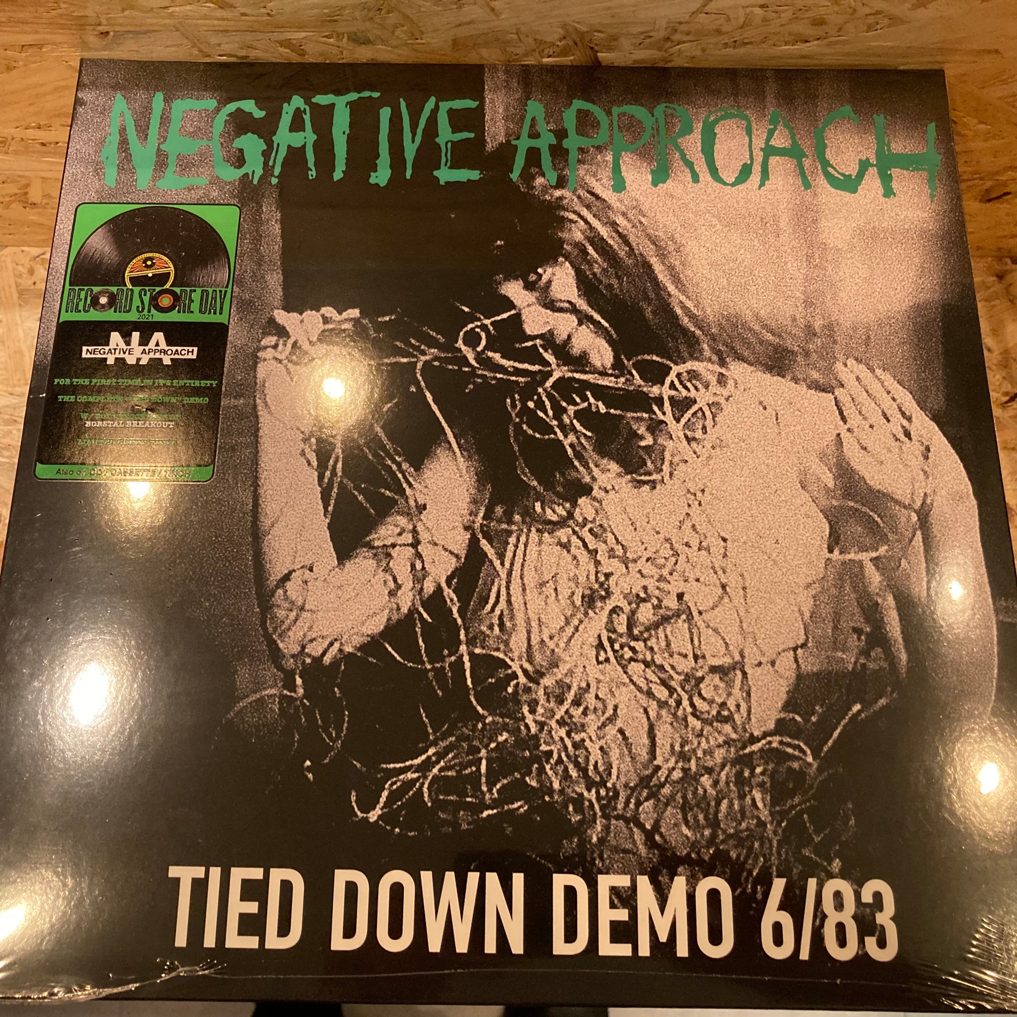 NEGATIVE APPROACH • Tied Down Demo 06/83 (Complete Session/Green) • LP