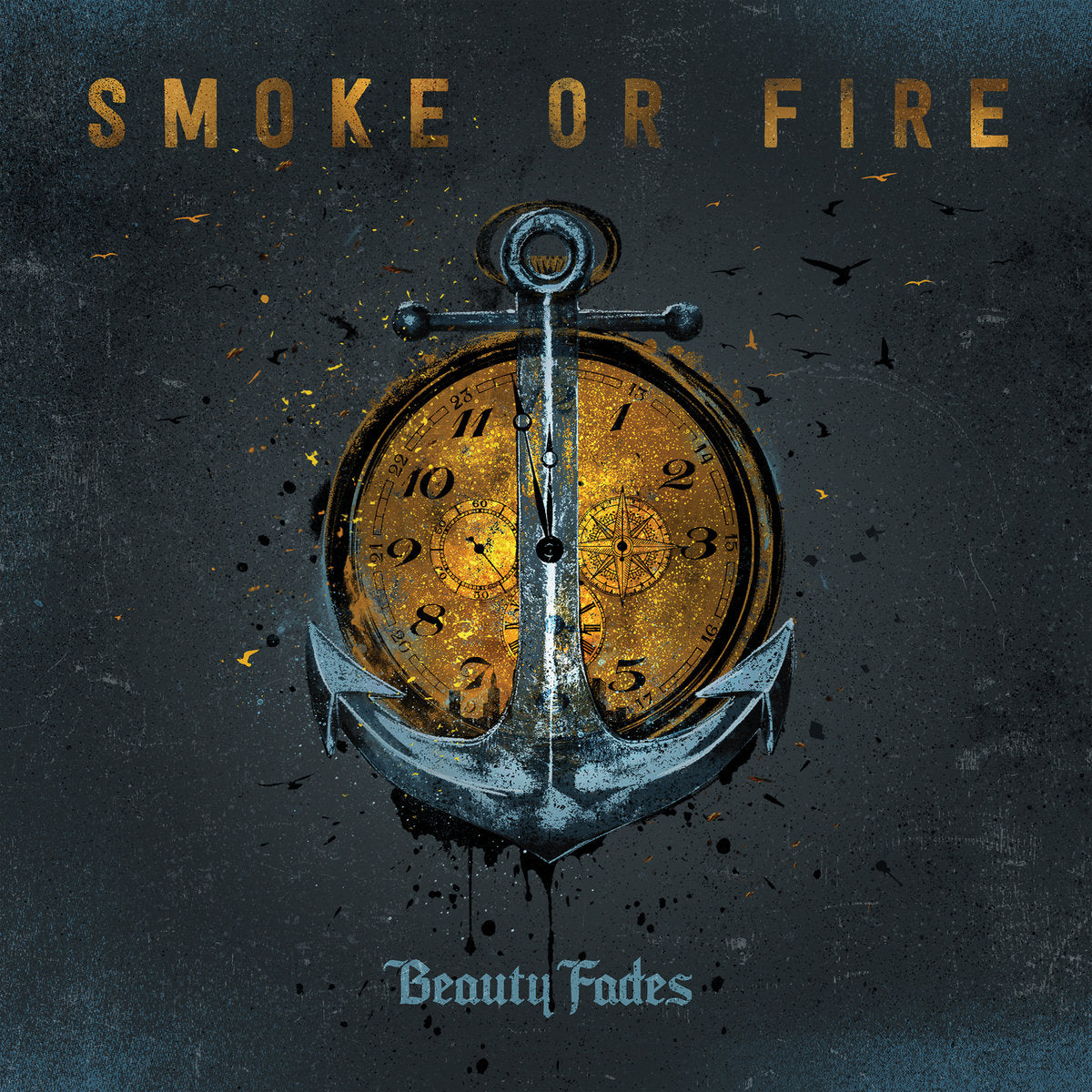 SMOKE OR FIRE • Beauty Fades (Gold And Blue Swirl) • LP