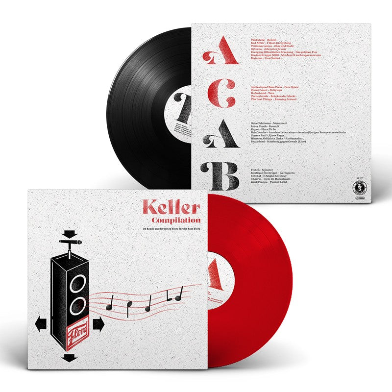 V/A • Keller Compilation • 24 Bands aus der Roten Flora für die Rote Flora (Red/Black Vinyl) • DoLP